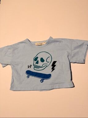 Light Blue Skate Skull Short-Sleeve Tee by Indy + Pippa